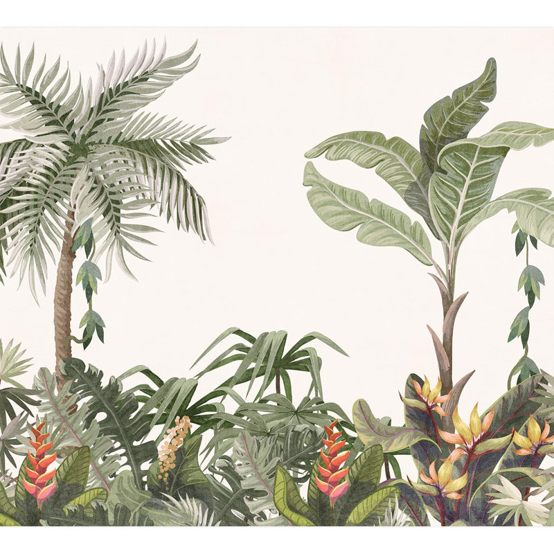 Bordure florale pelez et collez, L 108 po x l 120 po