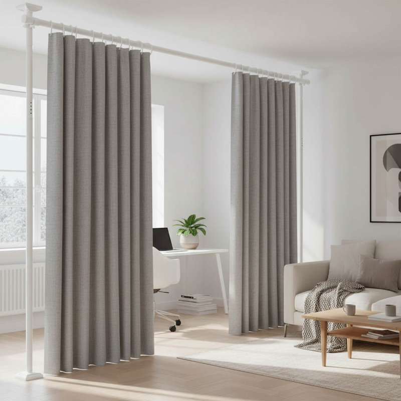 71cm W x 122cm H Metal Single Panel Room Divider, White
