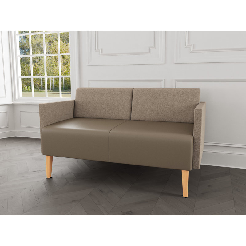 Causeuse de réception Luxe Lounge, Archétype limon \/ Modena Farro, Bois naturel