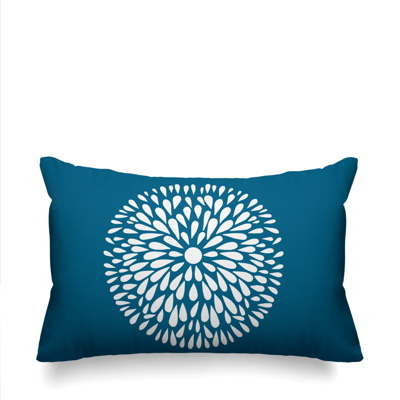 Coussin Pheobe, 14 po x 20 po, Turquoise, Rectangle