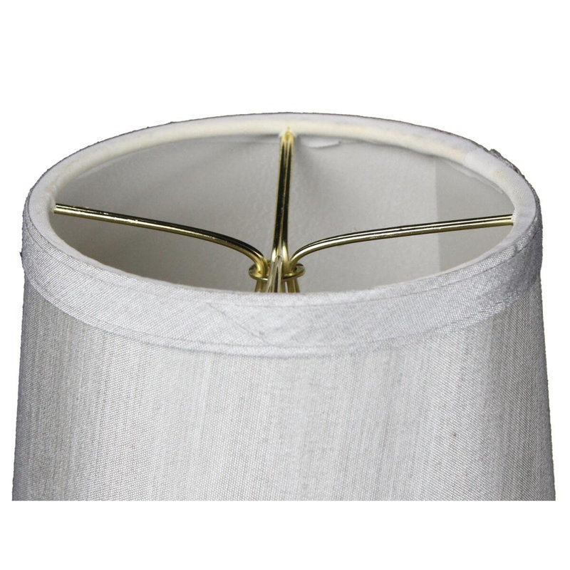 Abat-jour tambour en lin H 5 po x l 5 po (attache) en gris