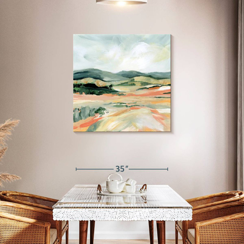 Alvord Vermillion Landscape I, H 36 po x l 36 po