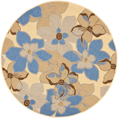 Crème florale/Tapis décoratif bleu Herefordshire