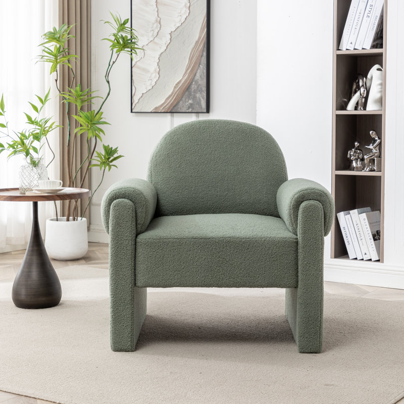 Bryonie Upholstered Armchair, Green Polyester
