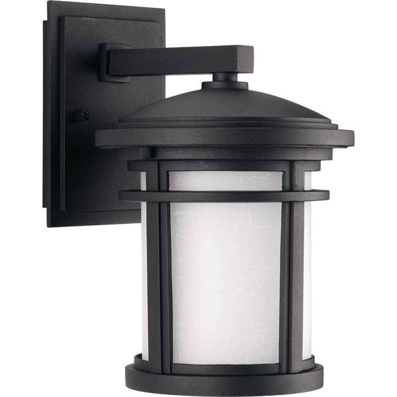 Lanterne murale d'extérieur en verre givré Chamberlain, Noir