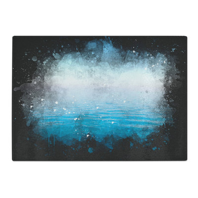 Tempered Glass Peaceful Horizon Chopping Board