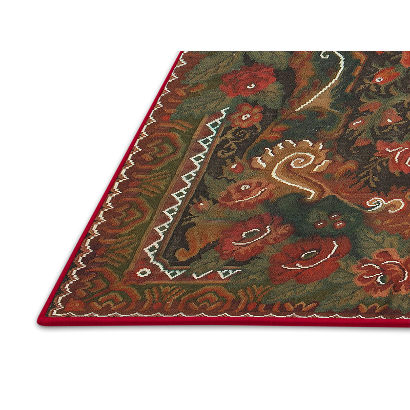 Tapis décoratif brun oriental Maliha, Rectangle 8 pi x 12 pi
