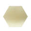 Table d'appoint hexagonale en métal, or - sans assemblage, fabrication robuste, pour différents endroits
