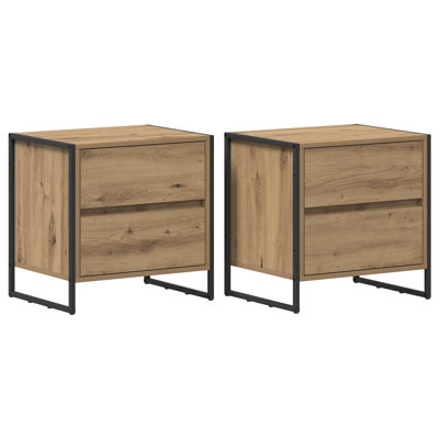 50cm W Manufactured Wood Bedside Table