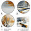 Or et blanc route givrée en hiver II - ensemble d'art mural paysage d'hiver-107183973-107183974