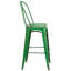 Commercial Grade Distressed Metal Indoor-Outdoor Counter Height Stool with Back-1728823575-1728823599