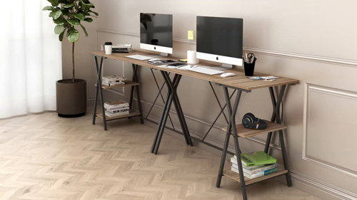 Extra Large Rectangular Writing Desk Latitude Run Color: Black