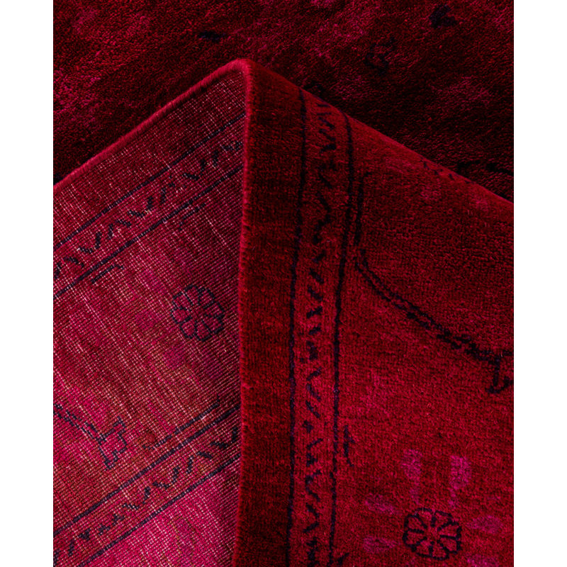 Overdyed One-of-a-Kind 9' 2" x 12' 1" Hand Knotted Area Rug