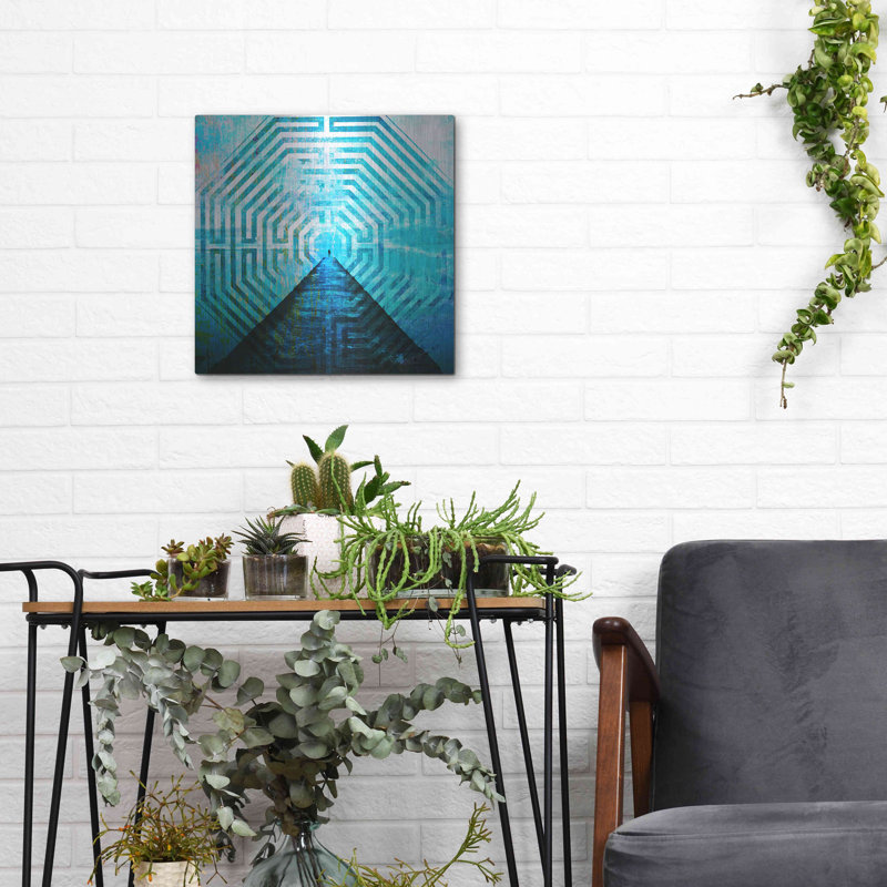 «Labyrinth» par Elena Ray, Wrought Studio ™, art mural en métal, H 12 po x l 12 po