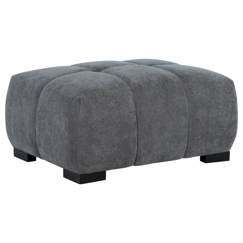 Repose-pieds rectangulaire gris anthracite Plather, Gris anthracite