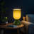 9” Modern Green Glass Accent Table Lamp with Dimmer for Living Room, Bedroom, Entryway or Study Room-670989345-670989356