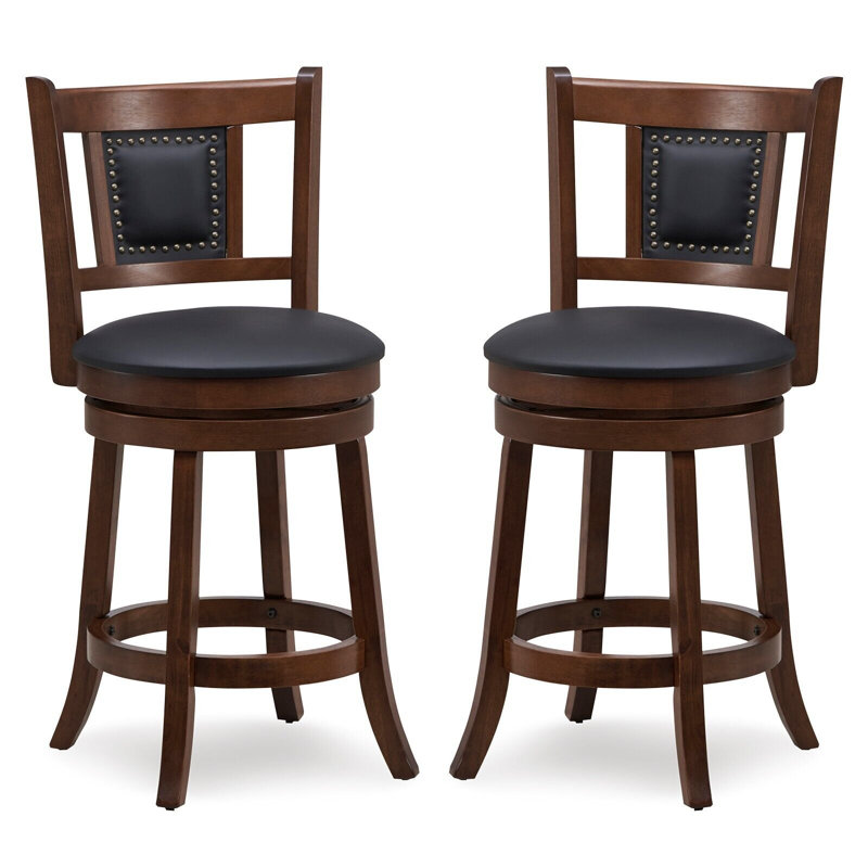 Maniteau Swivel Upholstered Bar Stool