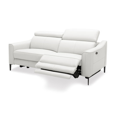 Causeuse inclinable en cuir véritable Anisia