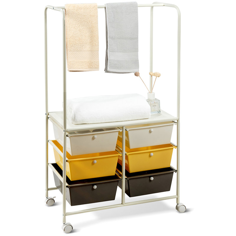 Padillo 6 Drawer Storage Drawer, Yellow