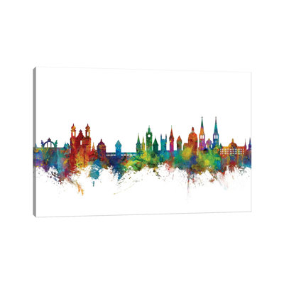 Lucerne, Switzerland Skyline by Michael Tompsett - 1 Piece Wrapped Canvas Wall Art