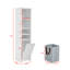 Armoire de 64 po de hauteur pour salle de bain - 4 tablettes blanches pour petit salon et 62,37 po d'espace de lavage réglable-1121470990