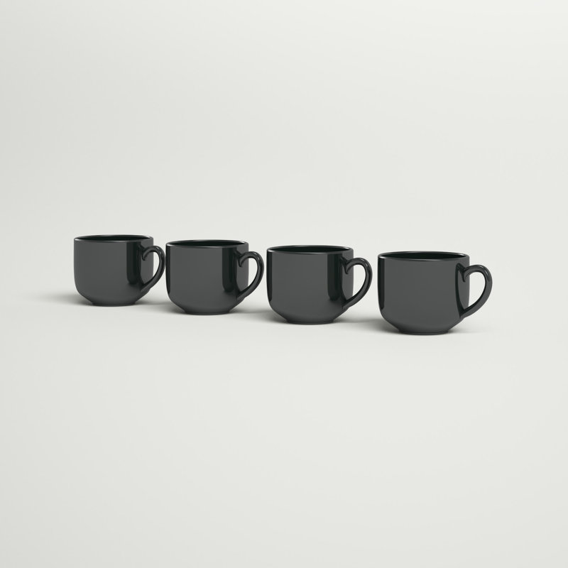 Ensemble de 4 tasses à café Plainfield, Noir
