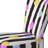Pink And Blue Circle Dots - Velvet Upholstered Patterned Accent Side Chair