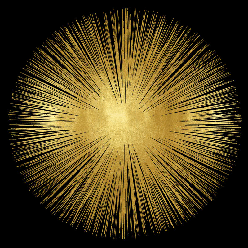 Sunburst On Black I by Abby Young - Wrapped Canvas Art Prints, 30cm H x 30cm W 
