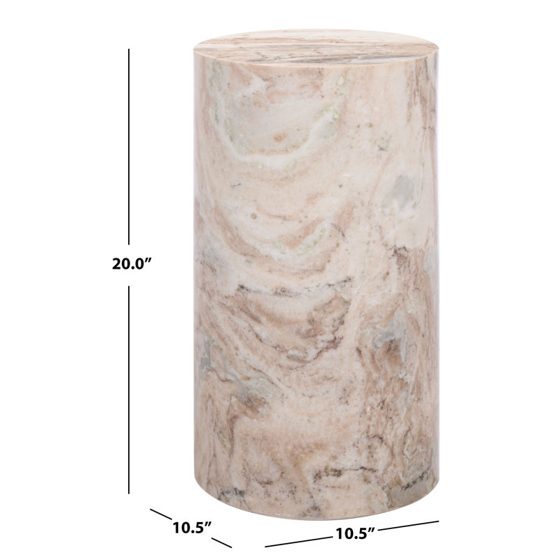 Leahbryanna Round Drink Table, White/Brown