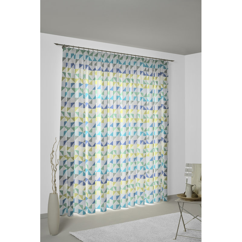 Berlare Panel, Blue, 132cm Width x 295cm Drop