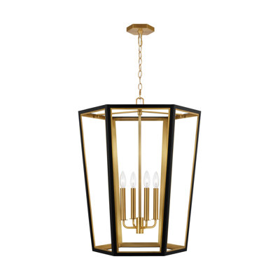4 - Light Dimmable Lantern Geometric Chandelier
