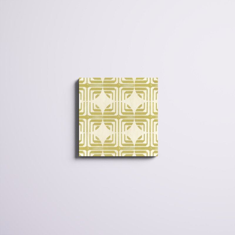 «Retro Blockprint IX», impression sur toile, H 20 po x l 20 po