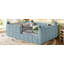 Lit double tapissier pleine grandeur, lit Montessori avec rails de sécurité, cadre pour lit d'enfant bas à terre, bleu-389458768-389458774