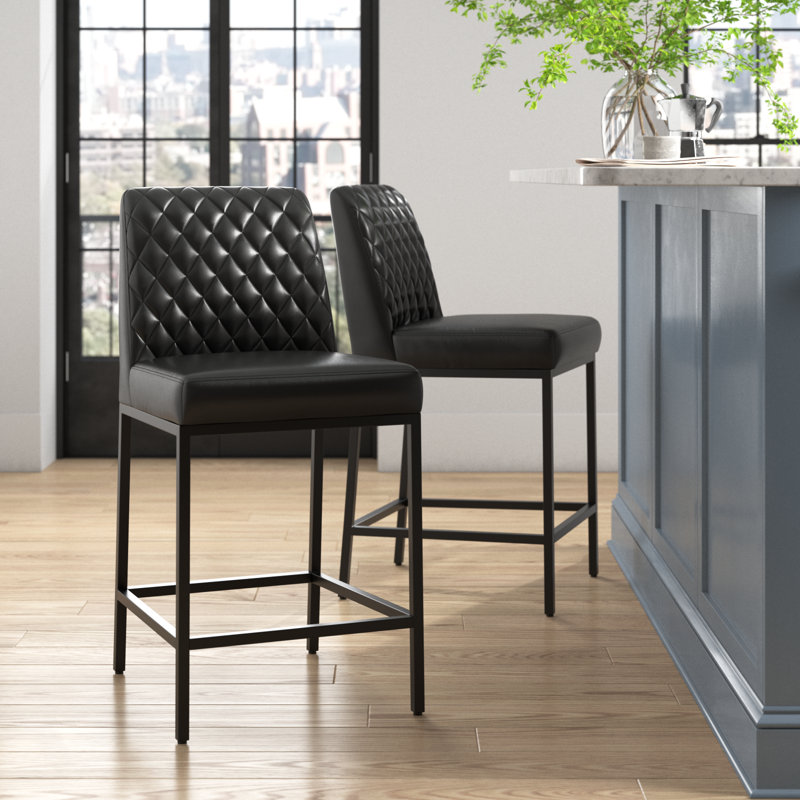 Manorhaven Counter Stool, Midnight Black