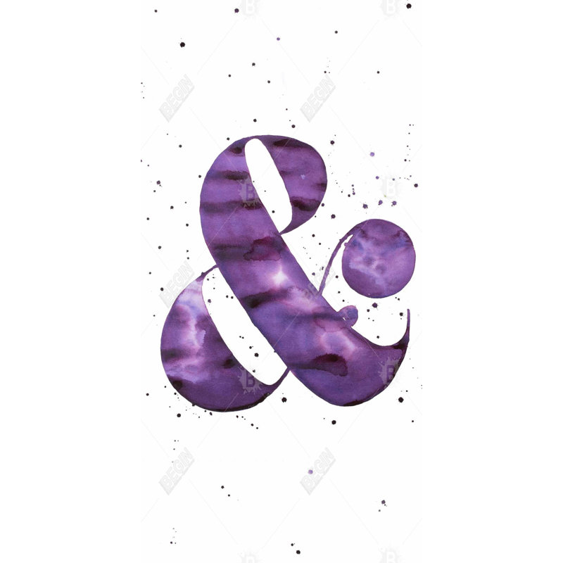 Ampersand purple - 15.75"x31.50" Desk mat