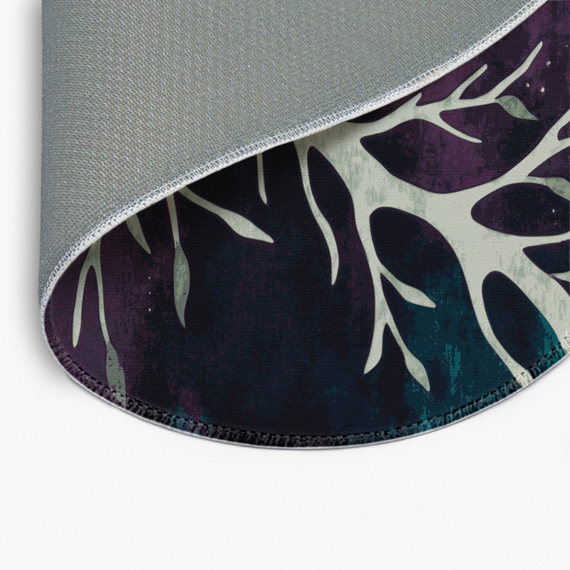 Emerald Moonlight Indoor And Outdoor Area Rug, Round 5'