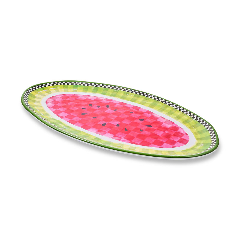 Watermelon Melamine Oval Platter