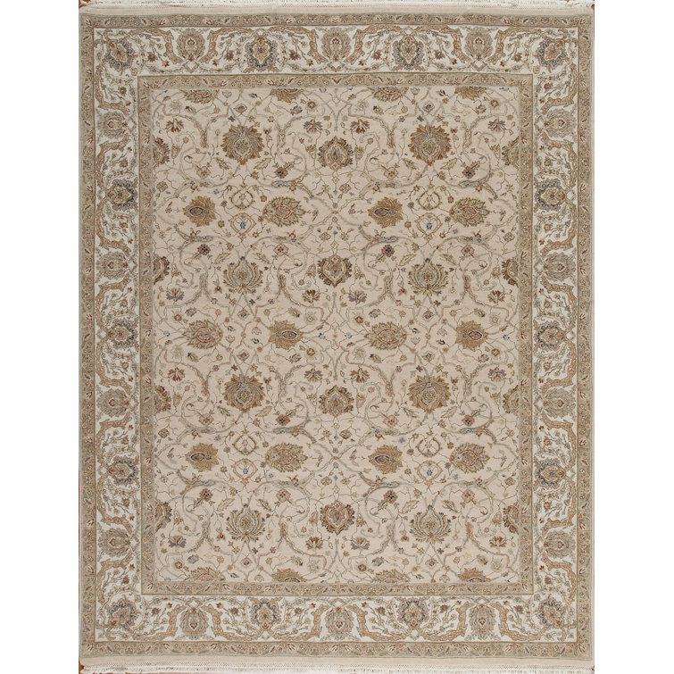 Tapis beige / ivoire en laine noué à la main Cote D'Azure