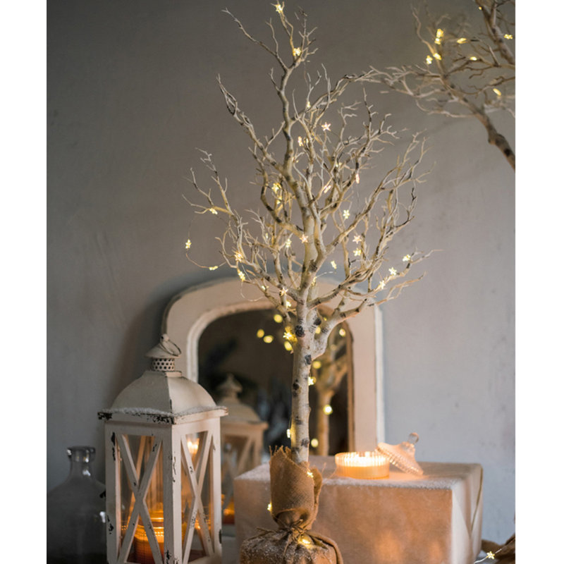 Arbre de Noël blanc floqué / givré, H 3,05 pi