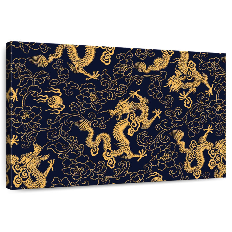 Kerner Oriental Dragons Pattern, 30" H x 45" W