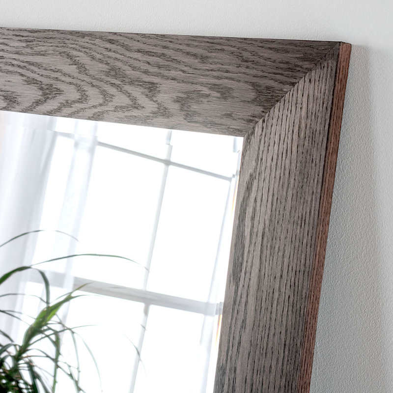 Kymon Solid Wood Flat Wall Mirror, 131.5cm H x 47.5cm W