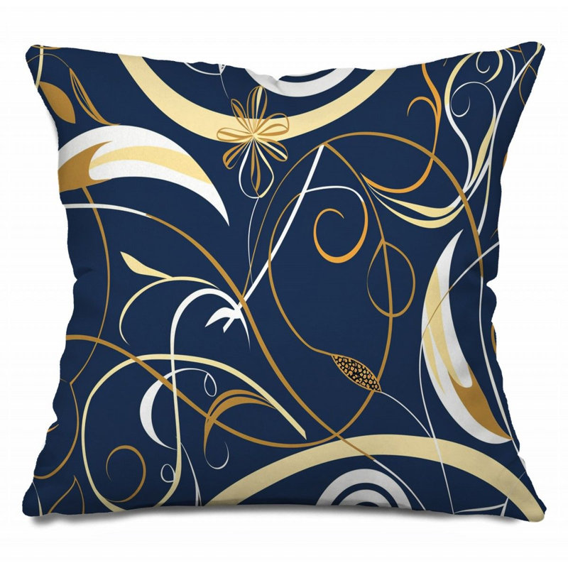 Cotton Blend Reversible Throw Pillow, 18"H x 18"W