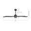 Ventilateur de plafond d'intérieur intelligent de 60 po avec lumières DEL Lucienne-256928610-256928611