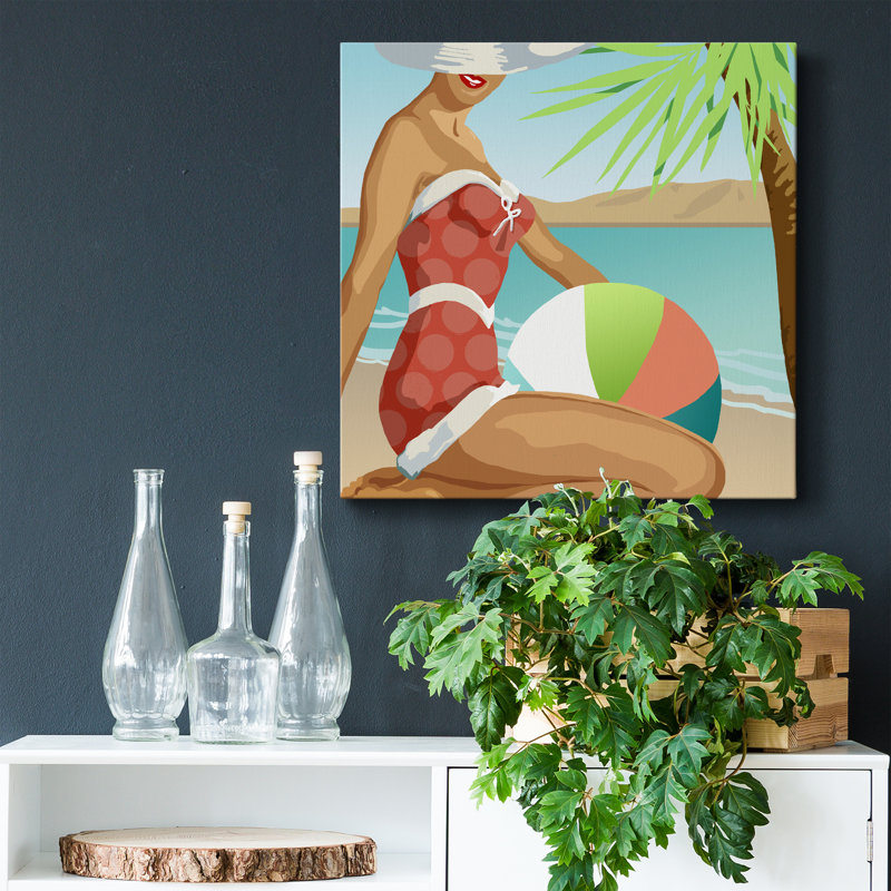 «Beach Beauty» I-Premium Gallery, toile tendue - prête à être accrochée, H 16 po x l 16 po x P 1 po