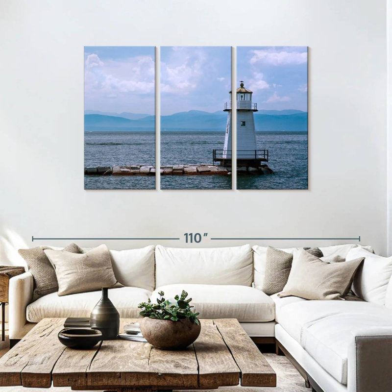 Lake Champlain Lighthouse, 48" H x 74" W