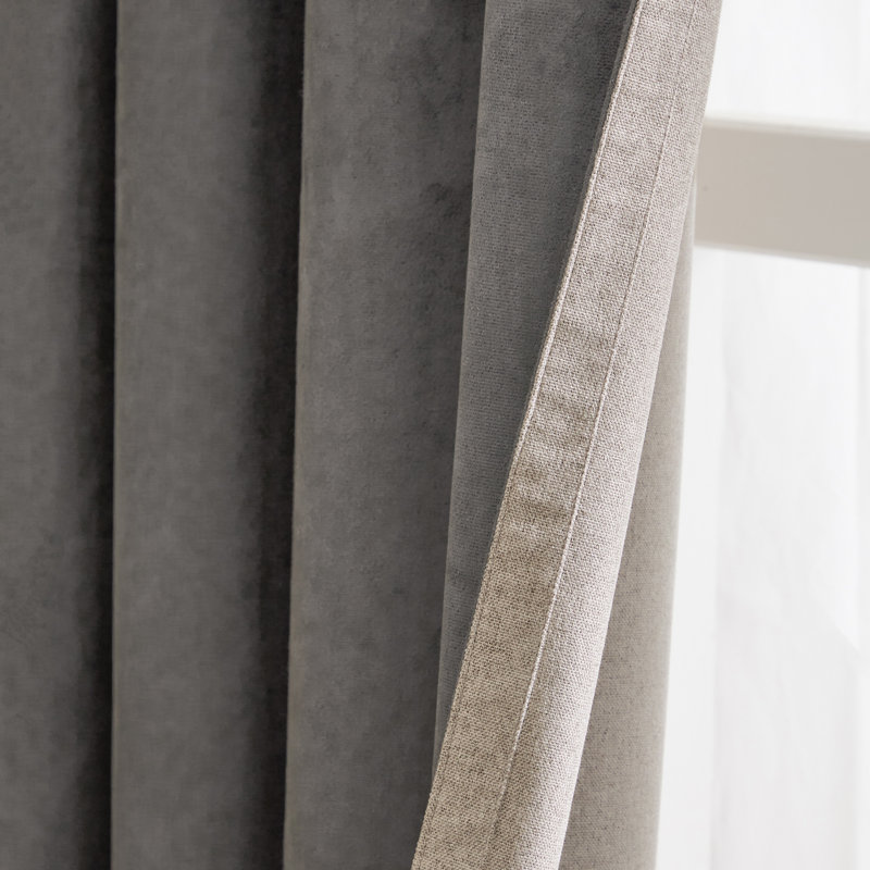 Verso Blackout Curtain Panel Pair, Grey, 183" W x 168" L