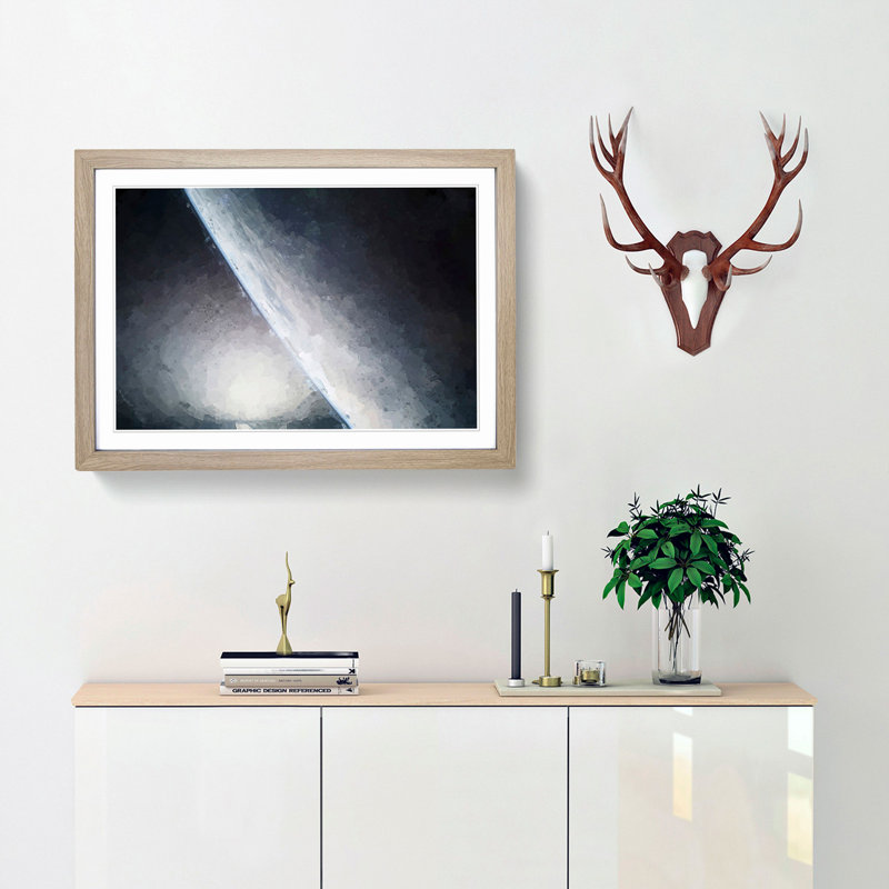 The Edge of the Earth in Abstract - Picture Frame Graphic Art Print, Oak Framed, 36cm H x 48cm W x 2cm D