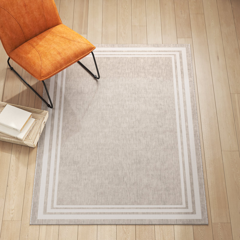 Tapis d'intérieur / extérieur à tissage mécanique Nola, Rectangle 4 pi 3 po x 5 pi 11 po