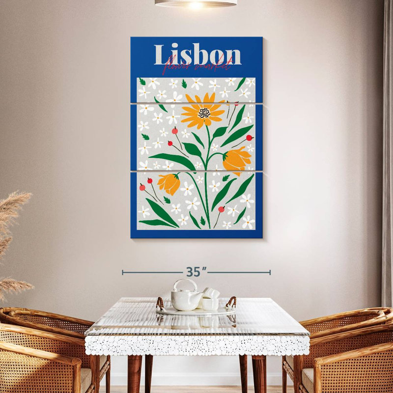 Affiche du marché aux fleurs Harnek Lisbon, H 32 po x l 20 po