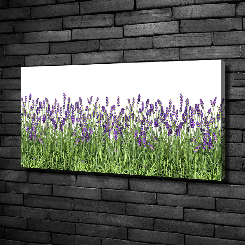 Lavender Flowers - No Frame Print on Glass, Canvas, 50cm H x 100cm W x 2cm D
